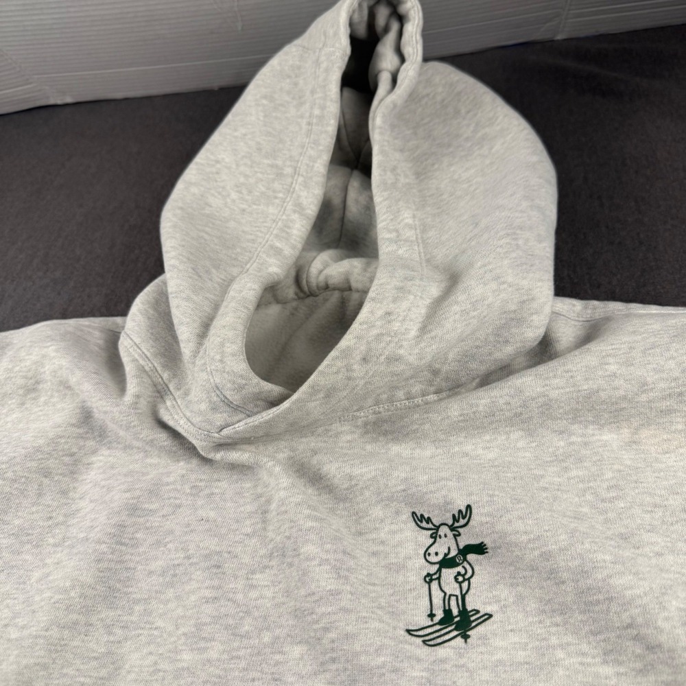 Lululemon Park City Exclusive Skiing Moose Hoodie Heathered Grey Mens medium